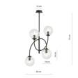 Wisząca lampa ARCHI 4B BL TRANSPARENT czarny (1286/4B) - Emibig