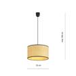 Wisząca lampa ASTON 1 RATTAN czarny (1149/1) - Emibig