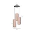 Wisząca lampa BENTE 3 BL PREMIUM ROSE czarny (1061/3PREM) - Emibig