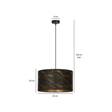 Wisząca lampa BRODDI 1 BL MARBEL BLACK czarny (1048/1) - Emibig