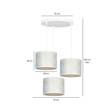 Wisząca lampa BRODDI 3 WH PREMIUM MARBEL WHITE biały (1049/3PREM) - Emibig