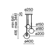 Wisząca lampa Basic form Maytoni MOD521PL-03G