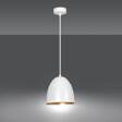 Wisząca lampa LENOX 1 WHITE / GOLD biały-Złoty (411/1) - Emibig