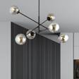 Wisząca lampa LINEAR 6 BLACK/GRAFIT czarny (1167/6) - Emibig