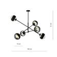 Wisząca lampa LINEAR 6 BLACK/STRIPE czarny (1168/6) - Emibig