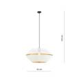 Wisząca lampa  MALIA 1 WHITE/GOLD  czarny (1184/1) - Emibig