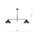 Wisząca lampa MAVERICK 2 BLACK  czarny (1211/2) - Emibig