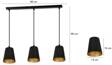 Wisząca lampa MILARGO 3 BLACK / GOLD czarny-Złoty (415/3) - Emibig