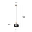 Wisząca lampa TUNISO 1 BLACK czarny (582/1) - Emibig