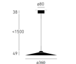 Zwis Chors Czarny Mika 36 Z SNW TRIAC 36cm