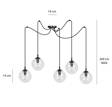 Zwis GIGI 5 BL TRANSPARENT czarny (936/5) - Emibig