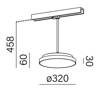 Zwis do szyno przewodu 3-fazowy Aqform Blos round Led 16424-M930-D9-00-13