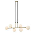 Żyrandol Italux Olbia PND-38679-6-FGD+WH