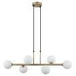 Żyrandol Italux Olbia PND-38679-6-FGD+WH